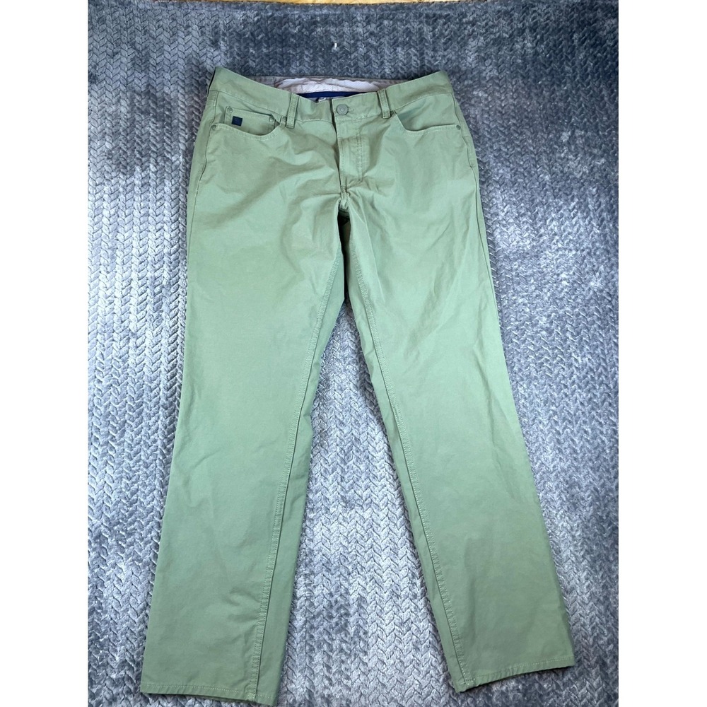 Vineyard Vines Performance On-The-Go 5-Pocket Pants Mens 34x30 Green Stretch